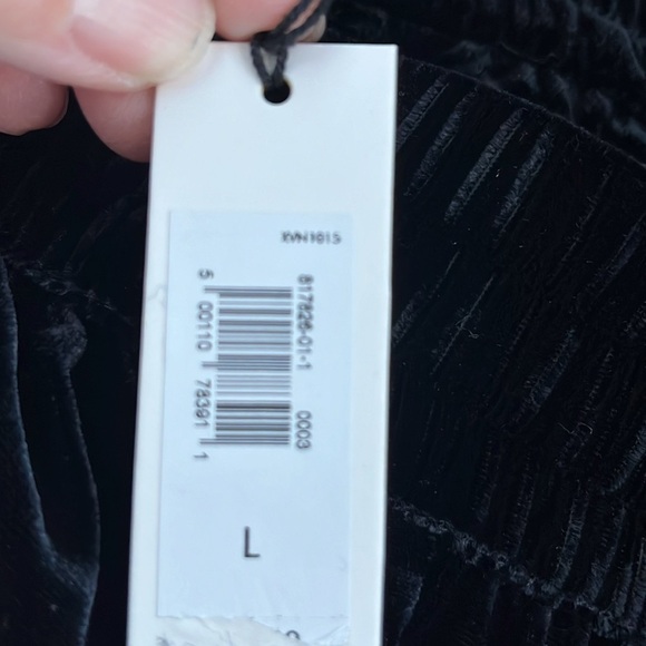 NWT Banana Republic Lilie Velvet Black Jogger Size Large. - Picture 4 of 7